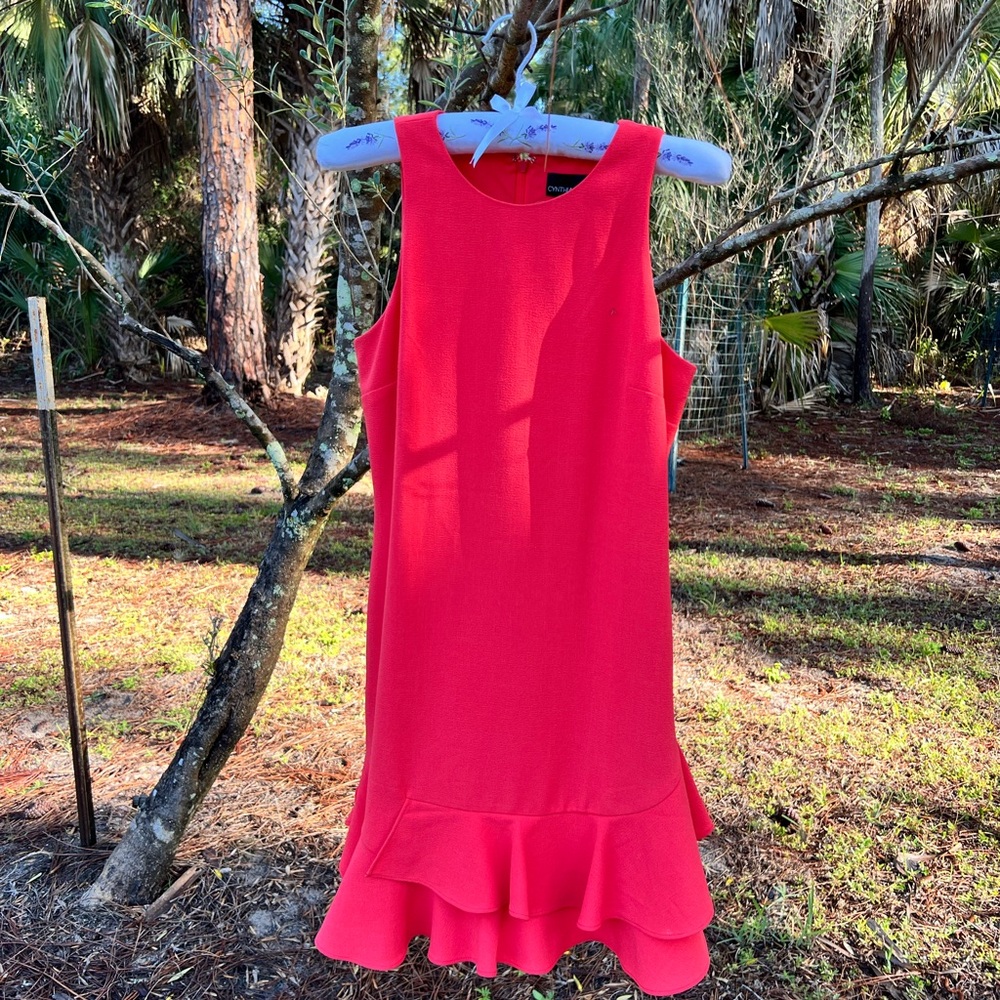 Cynthia Rowley Vibrant Sleeveless Dress with Ruffle Hem